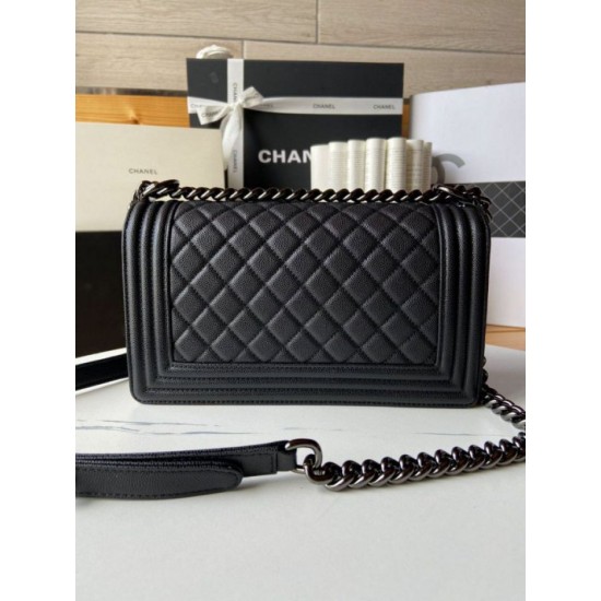 Replica Borsa Chanel Boy Flap A67086 Pelle di vitello granata finiture nere Imitazioni Falso
