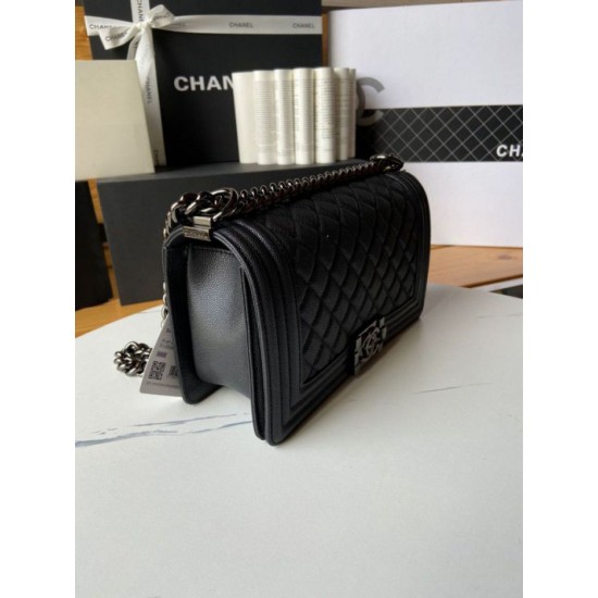 Replica Borsa Chanel Boy Flap A67086 Pelle di vitello granata finiture nere Imitazioni Falso