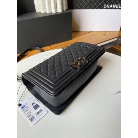 Replica Borsa Chanel Boy Flap A67086 Pelle di vitello granata finiture nere Imitazioni Falso