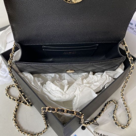 Replica Borsa Chanel Kelly Dark Horse con Manico Lungo AP3238 Nero Imitazioni Falso