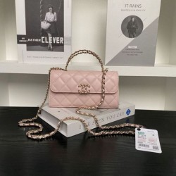Replica Borsa Chanel Kelly Dark Horse con manico lungo AP3238 Rosa Imitazioni Falso