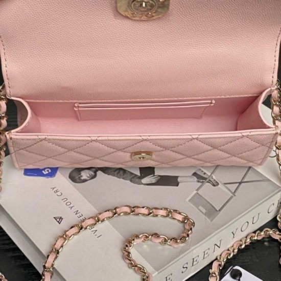 Replica Borsa Chanel Kelly Dark Horse con manico lungo AP3238 Rosa Imitazioni Falso