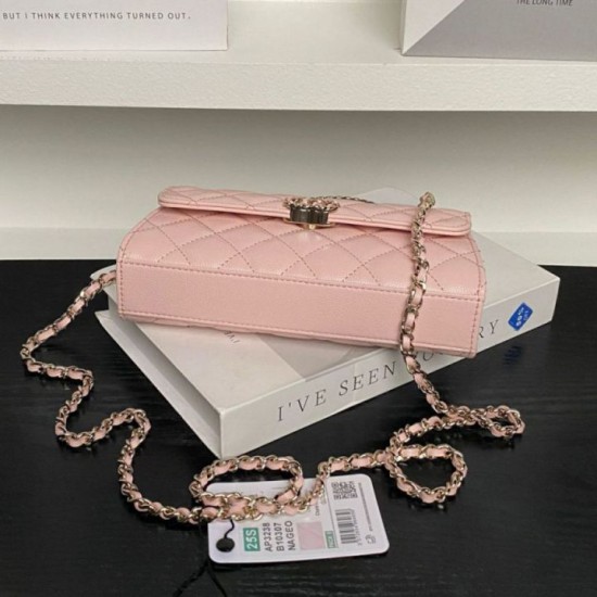 Replica Borsa Chanel Kelly Dark Horse con manico lungo AP3238 Rosa Imitazioni Falso