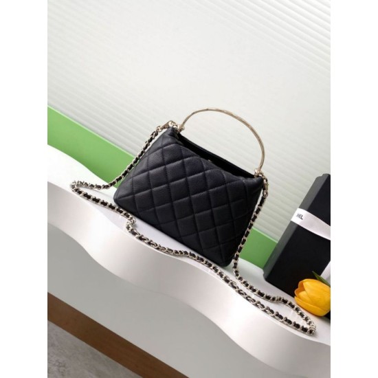 Replica Borsa Chanel 25S Edizione Limitata Vanity Case con Manico Superiore AP4591 Nero Imitazioni Falso