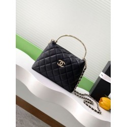 Replica Borsa Chanel 25S Edizione Limitata Vanity Case con Manico Superiore AP4591 Nero Imitazioni Falso