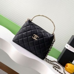 Replica Borsa Chanel 25S Edizione Limitata Vanity Case con Manico Superiore AP4591 Nero Imitazioni Falso