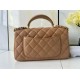 Replica Borsa Chanel 25SS Mini Flap Vintage con Manico Superiore AS2431 Albicocca Imitazioni Falso