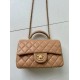 Replica Borsa Chanel 25SS Mini Flap Vintage con Manico Superiore AS2431 Albicocca Imitazioni Falso