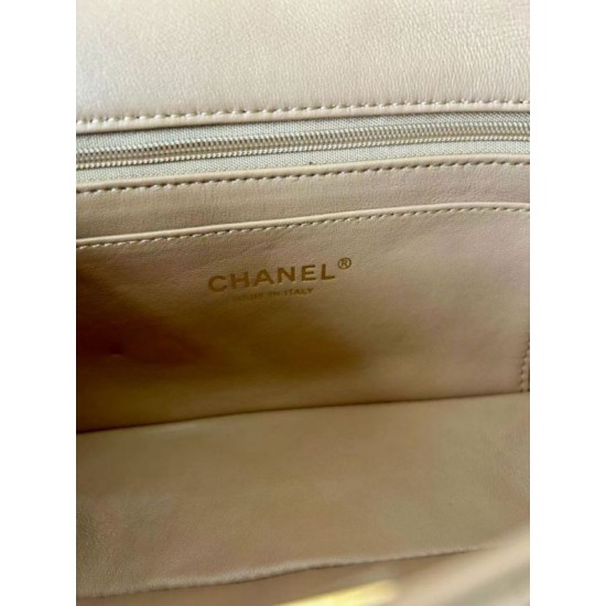 Replica Borsa Chanel 25SS Mini Flap Vintage con Manico Superiore AS2431 Albicocca Imitazioni Falso