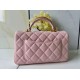 Replica Borsa Chanel 25SS Mini Flap Vintage con Manico Superiore AS2431 Rosa Imitazioni Falso