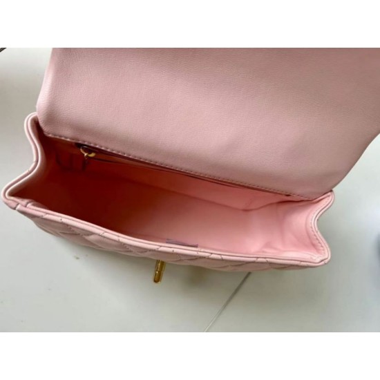 Replica Borsa Chanel 25SS Mini Flap Vintage con Manico Superiore AS2431 Rosa Imitazioni Falso