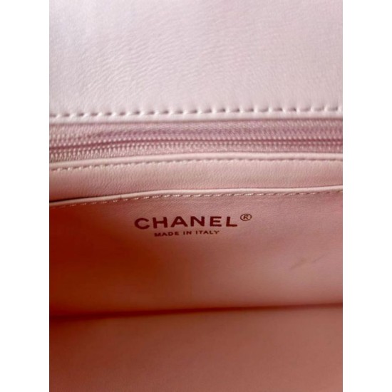 Replica Borsa Chanel 25SS Mini Flap Vintage con Manico Superiore AS2431 Rosa Imitazioni Falso