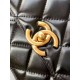 Replica Borsa Chanel 25A Mini/Piccola Flap con Catena Dorata AS2649 AS2615 Nero Imitazioni Falso
