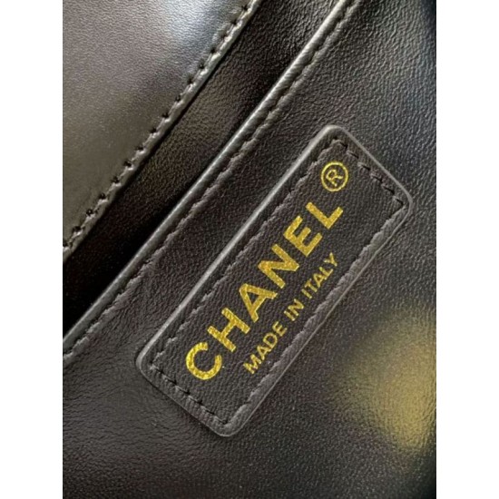 Replica Borsa Chanel 25A Mini/Piccola Flap con Catena Dorata AS2649 AS2615 Nero Imitazioni Falso