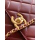 Replica Borsa Chanel 25A Mini/Piccola Flap con Catena Dorata AS2649 AS2615 Bordeaux Imitazioni Falso