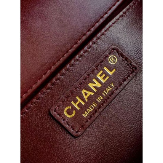 Replica Borsa Chanel 25A Mini/Piccola Flap con Catena Dorata AS2649 AS2615 Bordeaux Imitazioni Falso