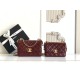 Replica Borsa Chanel 25A Mini/Piccola Flap con Catena Dorata AS2649 AS2615 Bordeaux Imitazioni Falso