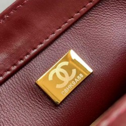 Replica Borsa Chanel 25A Mini/Piccola Flap con Catena Dorata AS2649 AS2615 Bordeaux Imitazioni Falso