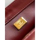 Replica Borsa Chanel 25A Mini/Piccola Flap con Catena Dorata AS2649 AS2615 Bordeaux Imitazioni Falso