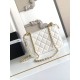 Replica Borsa Chanel 25A Mini/Piccola Flap con Catena Dorata AS2649 AS2615 Bianco Imitazioni Falso