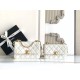 Replica Borsa Chanel 25A Mini/Piccola Flap con Catena Dorata AS2649 AS2615 Bianco Imitazioni Falso