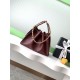 Replica Borsa a secchiello Chanel 25C grande/piccola in pelle di vitello granata AS5311 AS5293 Borgogna Imitazioni Falso