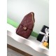 Replica Borsa a secchiello Chanel 25C grande/piccola in pelle di vitello granata AS5311 AS5293 Borgogna Imitazioni Falso