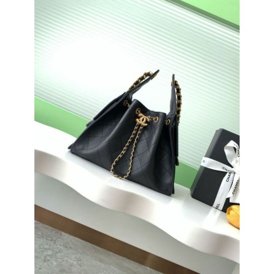 Replica Borsa a secchiello Chanel 25C grande/piccola in pelle di vitello granata AS5311 AS5293 Nero Imitazioni Falso