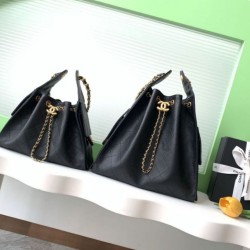 Replica Borsa a secchiello Chanel 25C grande/piccola in pelle di vitello granata AS5311 AS5293 Nero Imitazioni Falso