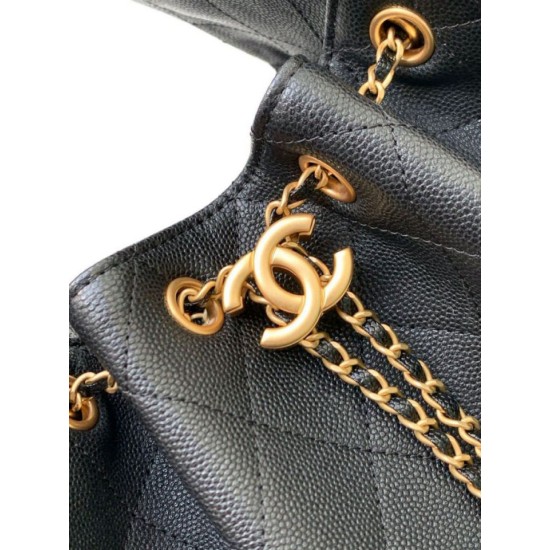 Replica Borsa a secchiello Chanel 25C grande/piccola in pelle di vitello granata AS5311 AS5293 Nero Imitazioni Falso
