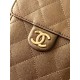 Replica Borsa a secchiello Chanel 25C grande/piccola in pelle di vitello granata AS5311 AS5293 Oro scuro Imitazioni Falso