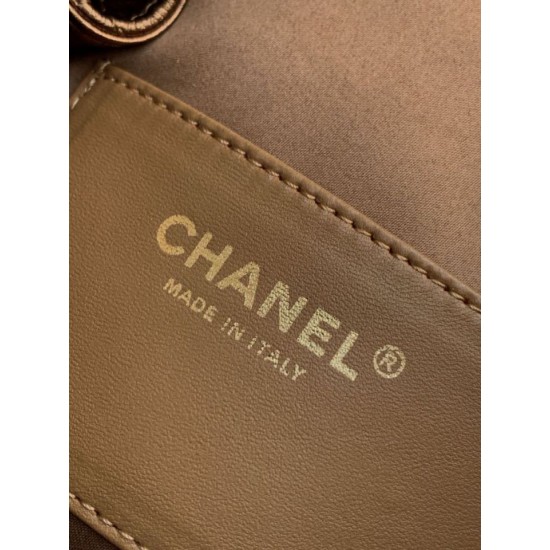Replica Borsa a secchiello Chanel 25C grande/piccola in pelle di vitello granata AS5311 AS5293 Oro scuro Imitazioni Falso