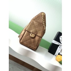 Replica Borsa a secchiello Chanel 25C grande/piccola in pelle di vitello granata AS5311 AS5293 Oro scuro Imitazioni Falso