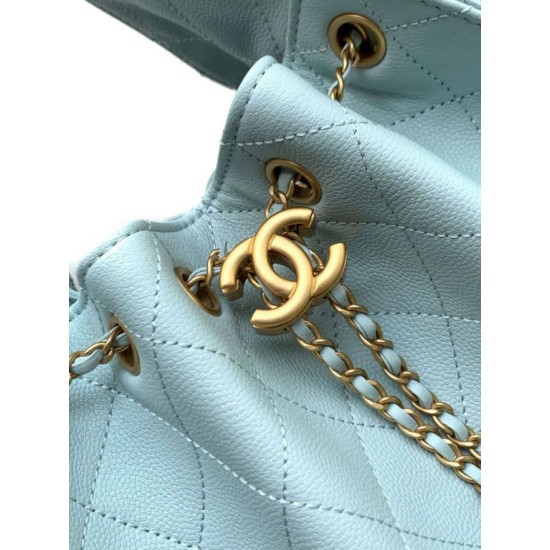 Replica Borsa a secchiello Chanel 25C grande/piccola in pelle di vitello granata AS5311 AS5293 Blu Imitazioni Falso