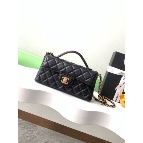 Replica Borsa Chanel 25P Mini con patta e manico superiore AS5354 Nero Imitazioni Falso Replica Borsa Chanel 25P Mini con patta e manico superiore AS5354 Nero Imitazioni Falso