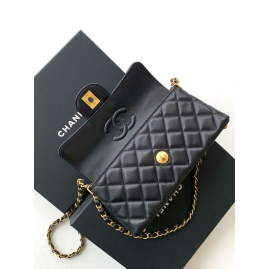 Replica Borsa Chanel 25P Mini con patta e manico superiore AS5354 Nero Imitazioni Falso Replica Borsa Chanel 25P Mini con patta e manico superiore AS5354 Nero Imitazioni Falso