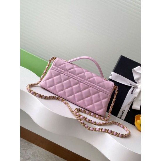Replica Borsa Chanel 25P Mini con patta e manico superiore AS5354 Beige Imitazioni Falso Replica Borsa Chanel 25P Mini con patta e manico superiore AS5354 Beige Imitazioni Falso