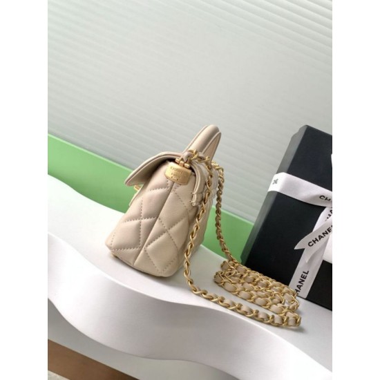 Replica Borsa Chanel 25P Mini Flap con Manico Superiore AS5354 Rosa Imitazioni Falso