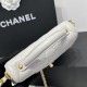 Replica Borsa Chanel 25P piccola con patta e manico superiore AS5355 Bianca Imitazioni Falso