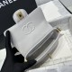 Replica Borsa Chanel 25P piccola con patta e manico superiore AS5355 Bianca Imitazioni Falso
