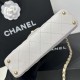 Replica Borsa Chanel 25P piccola con patta e manico superiore AS5355 Bianca Imitazioni Falso