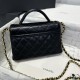 Replica Borsa Chanel 25P piccola con patta e manico superiore AS5355 Nera Imitazioni Falso Replica Borsa Chanel 25P piccola con patta e manico superiore AS5355 Nera Imitazioni Falso