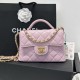 Replica Borsa Chanel 25P piccola con patta e manico superiore AS5355 Rosa Imitazioni Falso