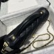 Replica Borsa Chanel 25P con patta e manico superiore AS5356 Nera Imitazioni Falso