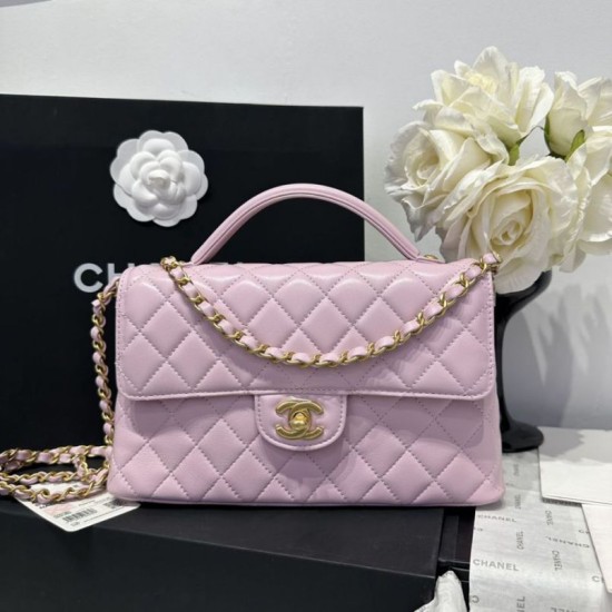 Replica Borsa Chanel 25P con patta e manico superiore AS5356 Rosa Imitazioni Falso Replica Borsa Chanel 25P con patta e manico superiore AS5356 Rosa Imitazioni Falso