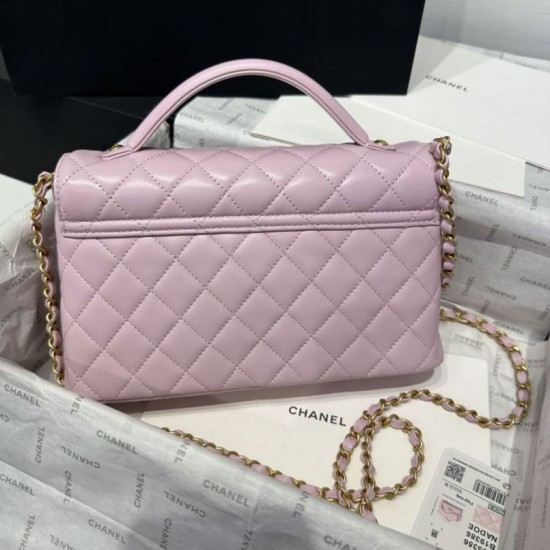 Replica Borsa Chanel 25P con patta e manico superiore AS5356 Rosa Imitazioni Falso Replica Borsa Chanel 25P con patta e manico superiore AS5356 Rosa Imitazioni Falso