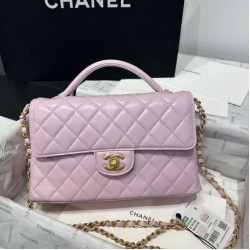 Replica Borsa Chanel 25P con patta e manico superiore AS5356 Rosa Imitazioni Falso