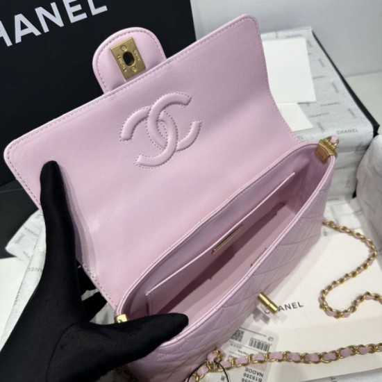 Replica Borsa Chanel 25P con patta e manico superiore AS5356 Rosa Imitazioni Falso Replica Borsa Chanel 25P con patta e manico superiore AS5356 Rosa Imitazioni Falso