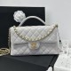 Replica Borsa Chanel 25P con patta e manico superiore AS5356 Beige Imitazioni Falso