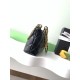 Replica Borsa hobo Chanel 25S AS5528 Metallo dorato Nero Imitazioni Falso